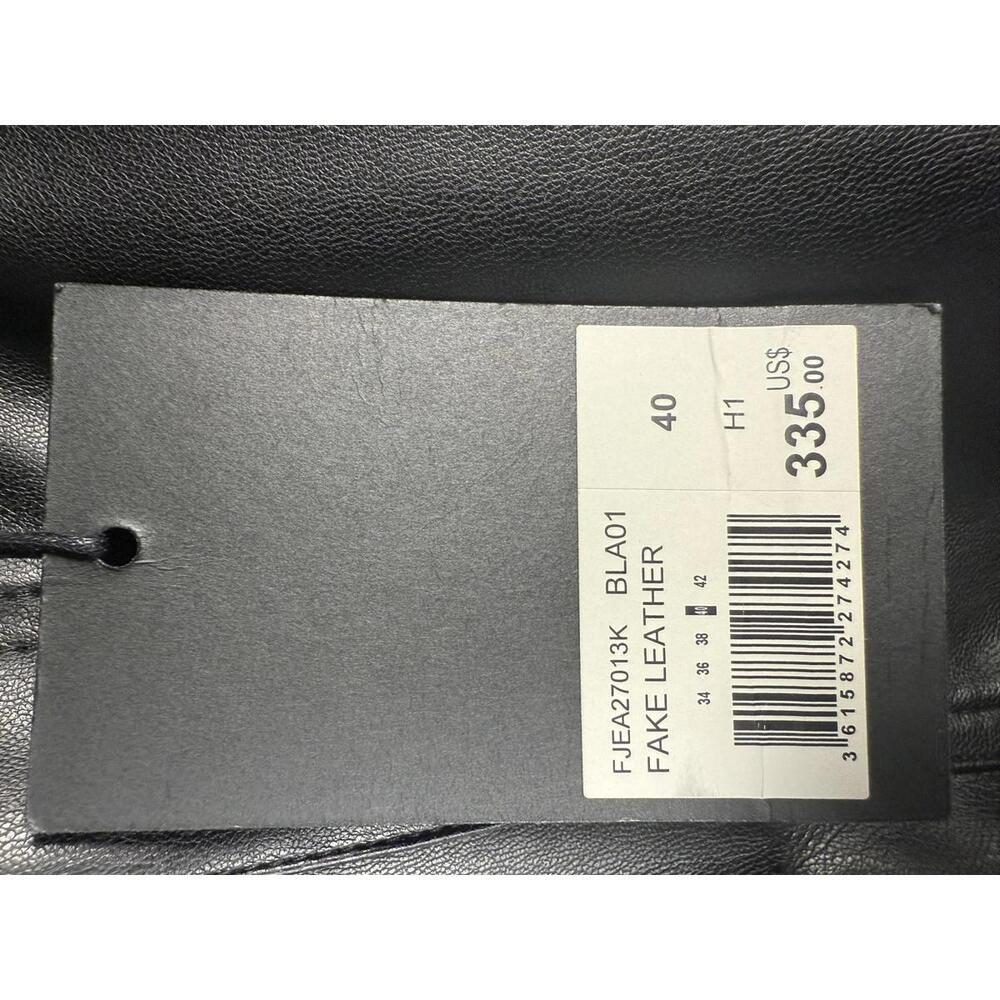 NWT The Kooples Black Leather Pants Size 40 - Picture 6 of 7
